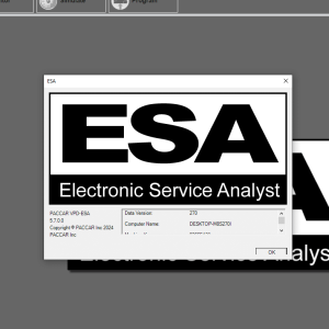 Alternative view of Paccar ESA 5.7 2025 Diagnostic Software