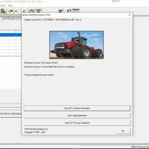 Alternative view of CNH EST 9 8 ENGINEERING diagnostic software
