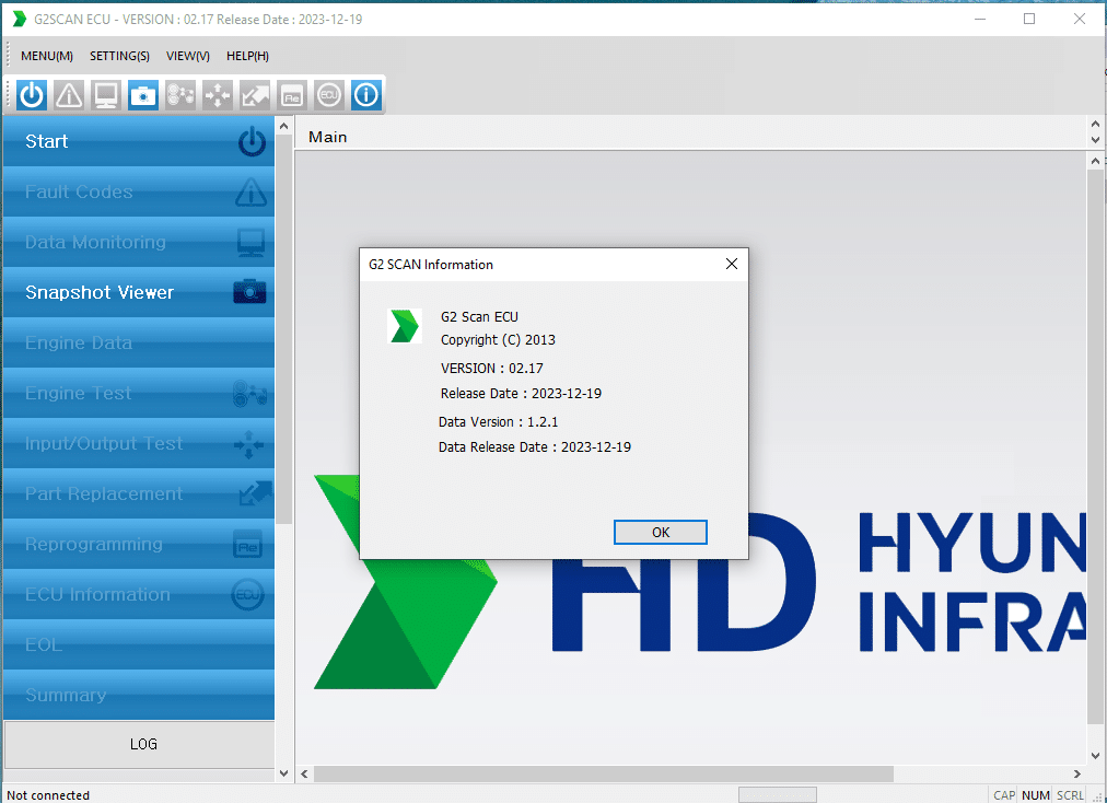 DOOSAN DIAGNOSTIC TOOL G2 SCAN ECU 02.17 2023