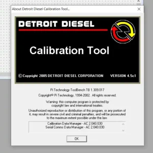 Alternative view of Detroit Diesel Calibration Tool DDCT v4.5