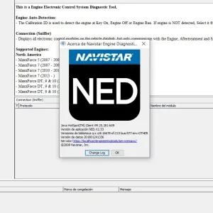 Alternative view of Navistar Engine Diagnostics 2018 NED