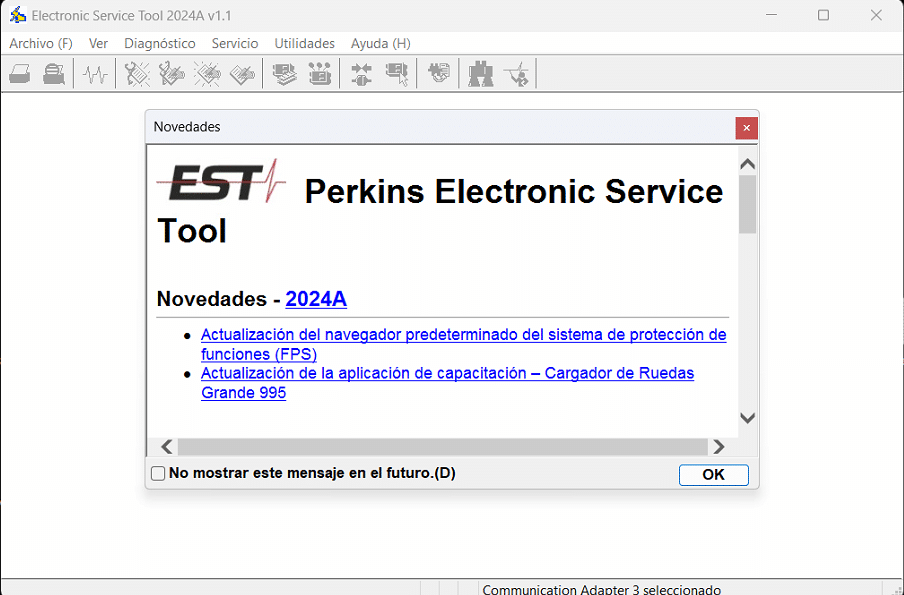 PERKINS EST 2024 Diagnostic Software is a specialized tool designed for advanced diagnostics of Perkins engines and systems. It enhances maintenance efficiency by providing key features such as engine calibration, performance monitoring, and detailed diagnostic reporting.