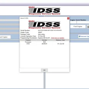 Isuzu E-IDSS 2022 Software Diagnostic Service Tool