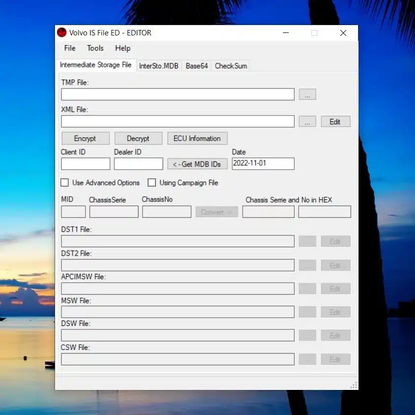 Volvo Intermediate Storage File Encryptor/Decryptor (Editor) VISFED 0.3.2