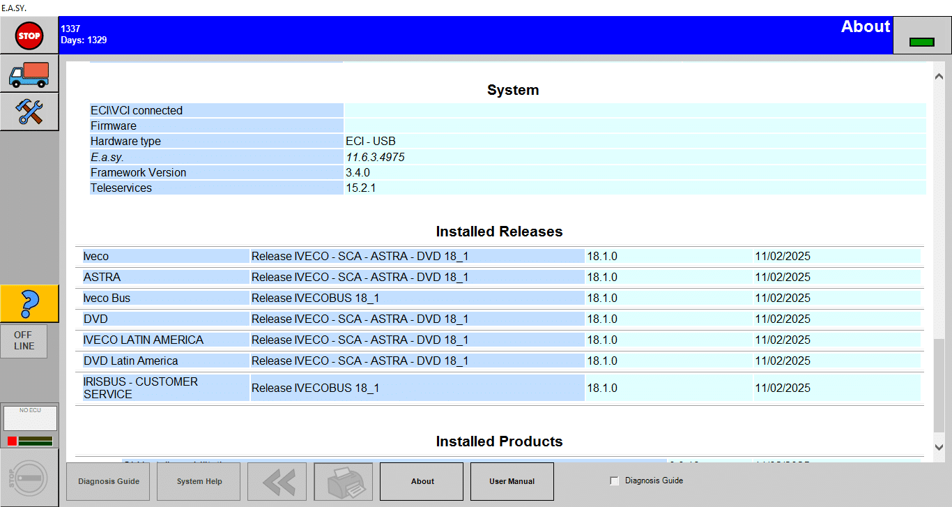IVECO EASY 18.1 2025 BUS AND ASTRA is a diagnostic software designed specifically for heavy vehicles.