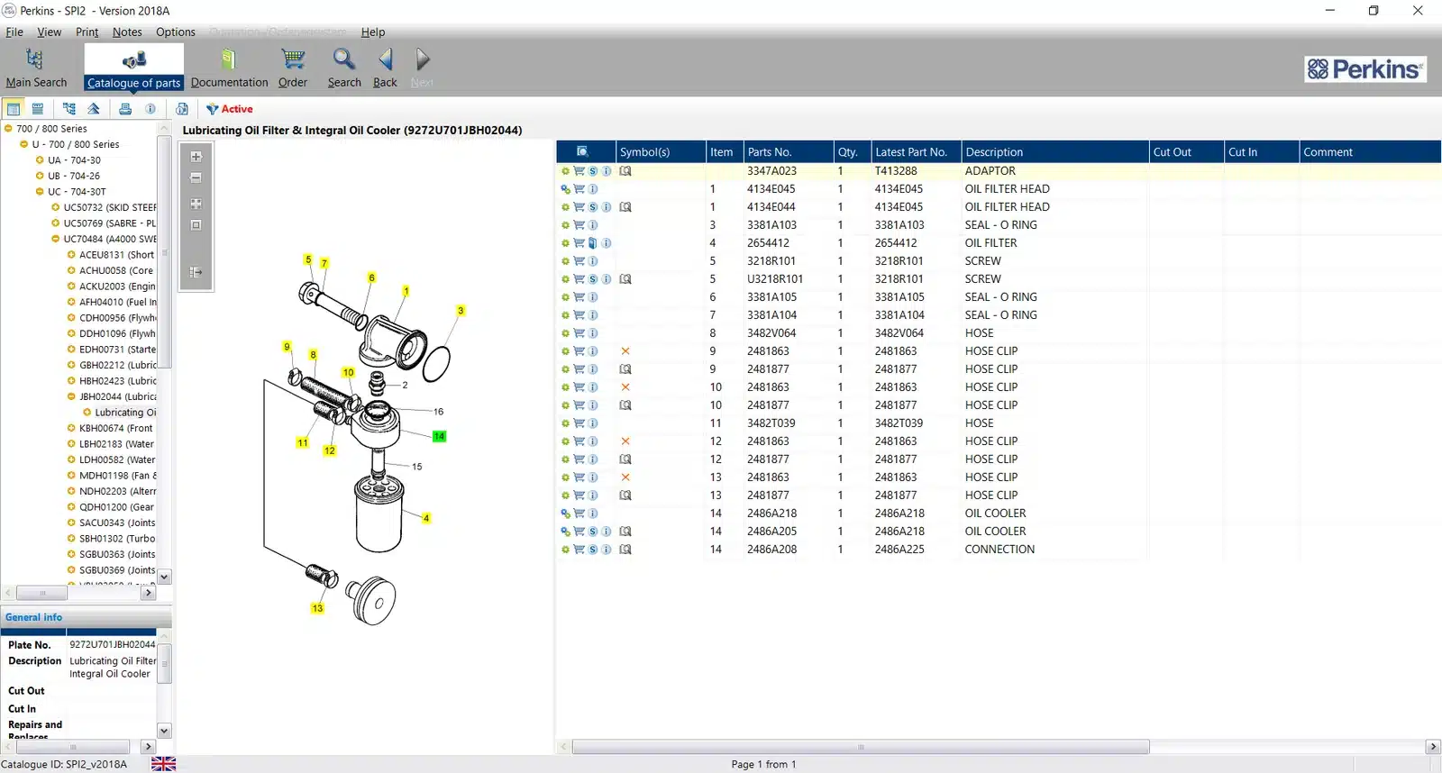 Perkins SPI2 2018A Parts Catalogue - Imagen 3