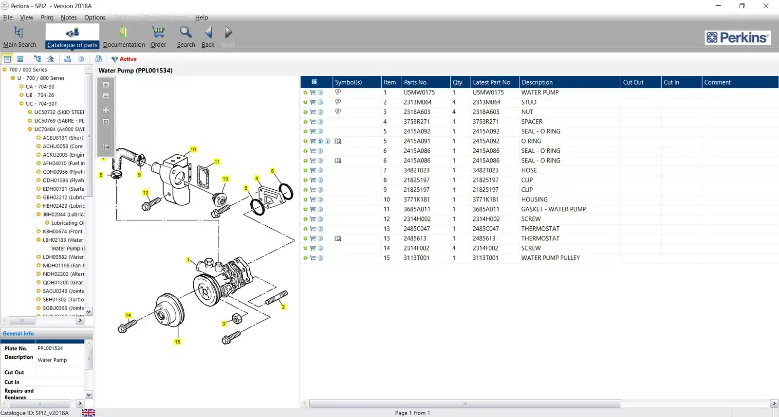 Perkins SPI2 2018A Parts Catalogue - Imagen 4